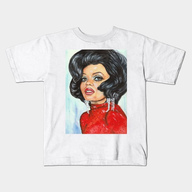 Diana Ross Kids T-Shirt by Svetlana Pelin